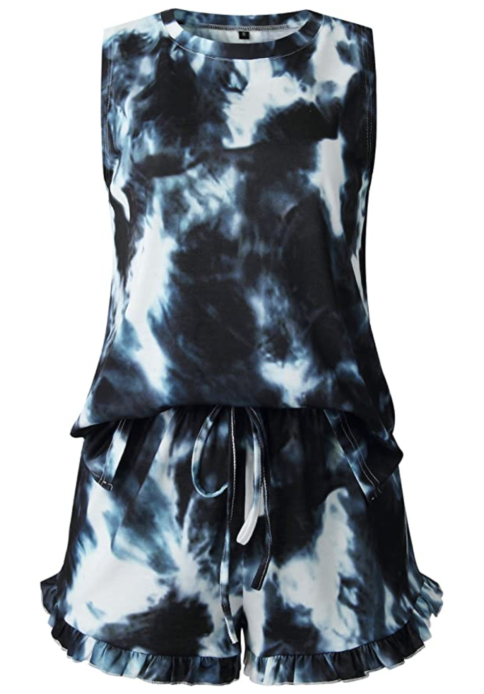 ANRABESS Women's Tie Dye Pajamas Pants Set & Shorts Set