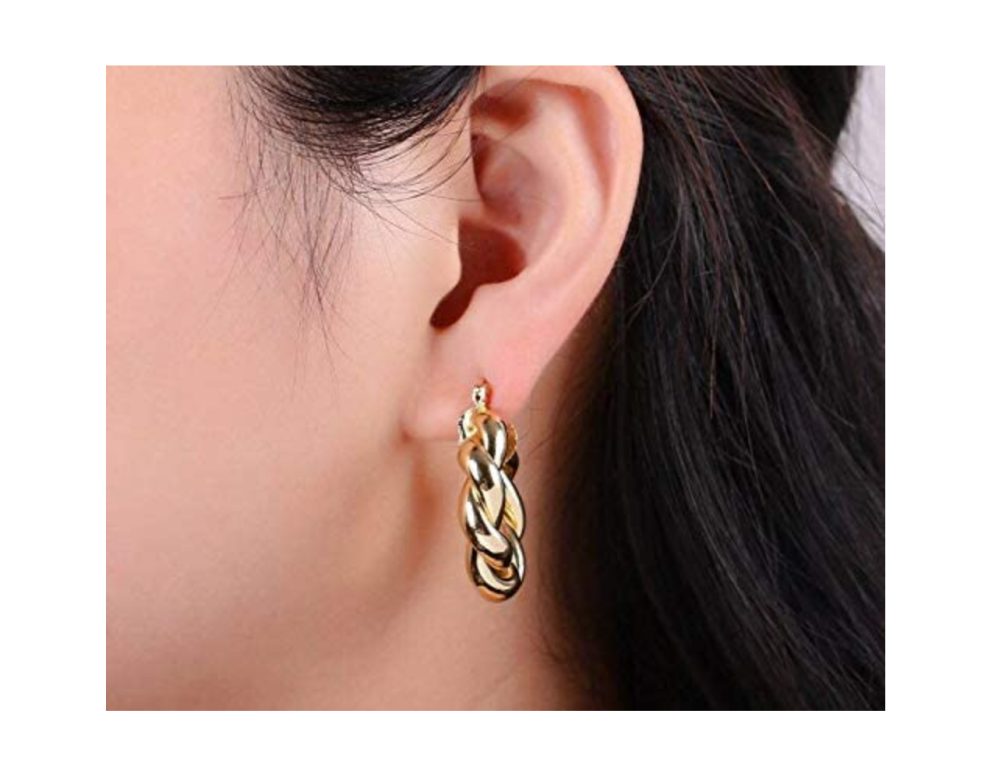 These $14 earrings look just like Bottega Veneta's popular style