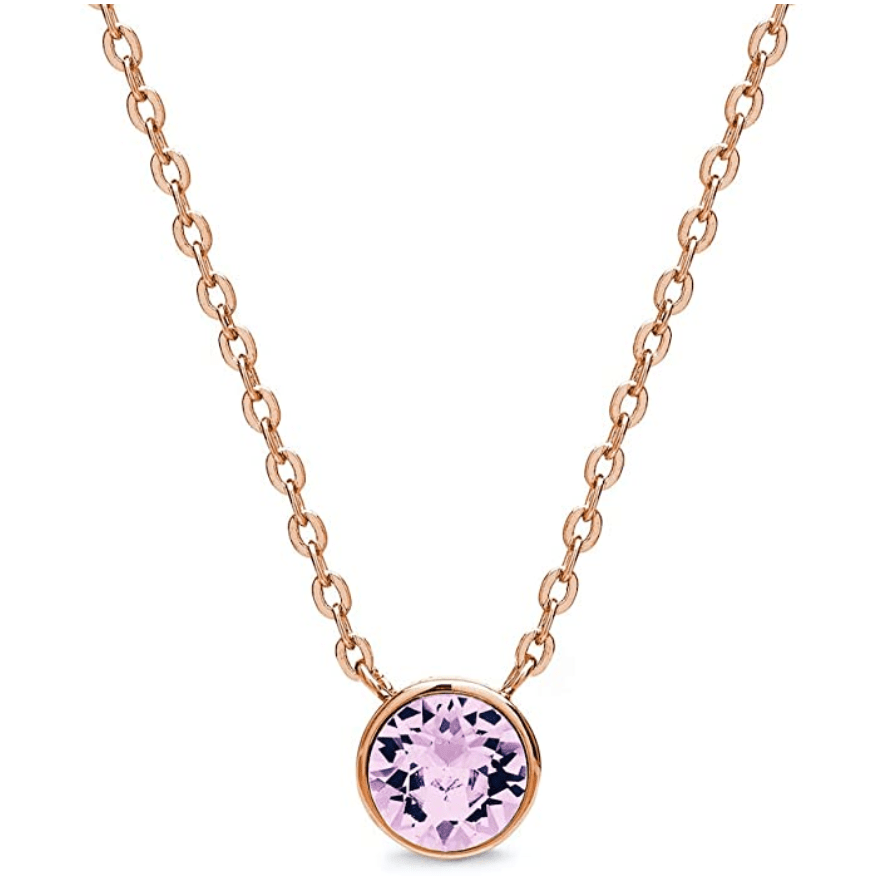 AURA 18K Rose Gold Plated Womens Pendant Necklace