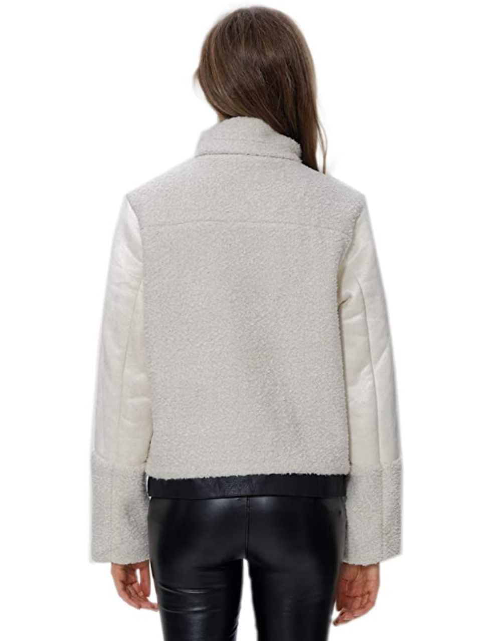 Bellivera Women's Wool Like Fuzzy Faux Fur Jacket