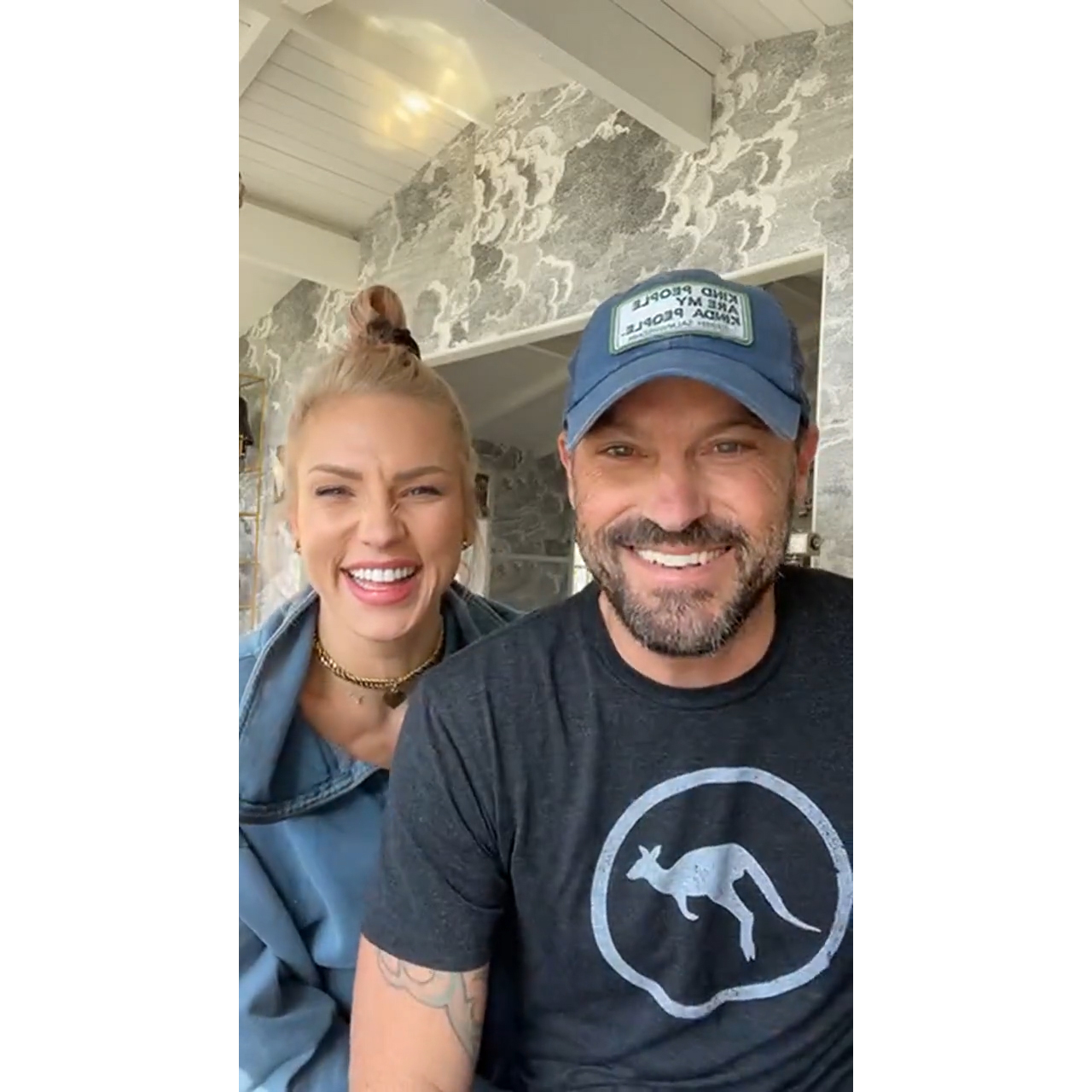 Sharna Burgess and Brian Austin Green Together Valentine's Day Instagram Live