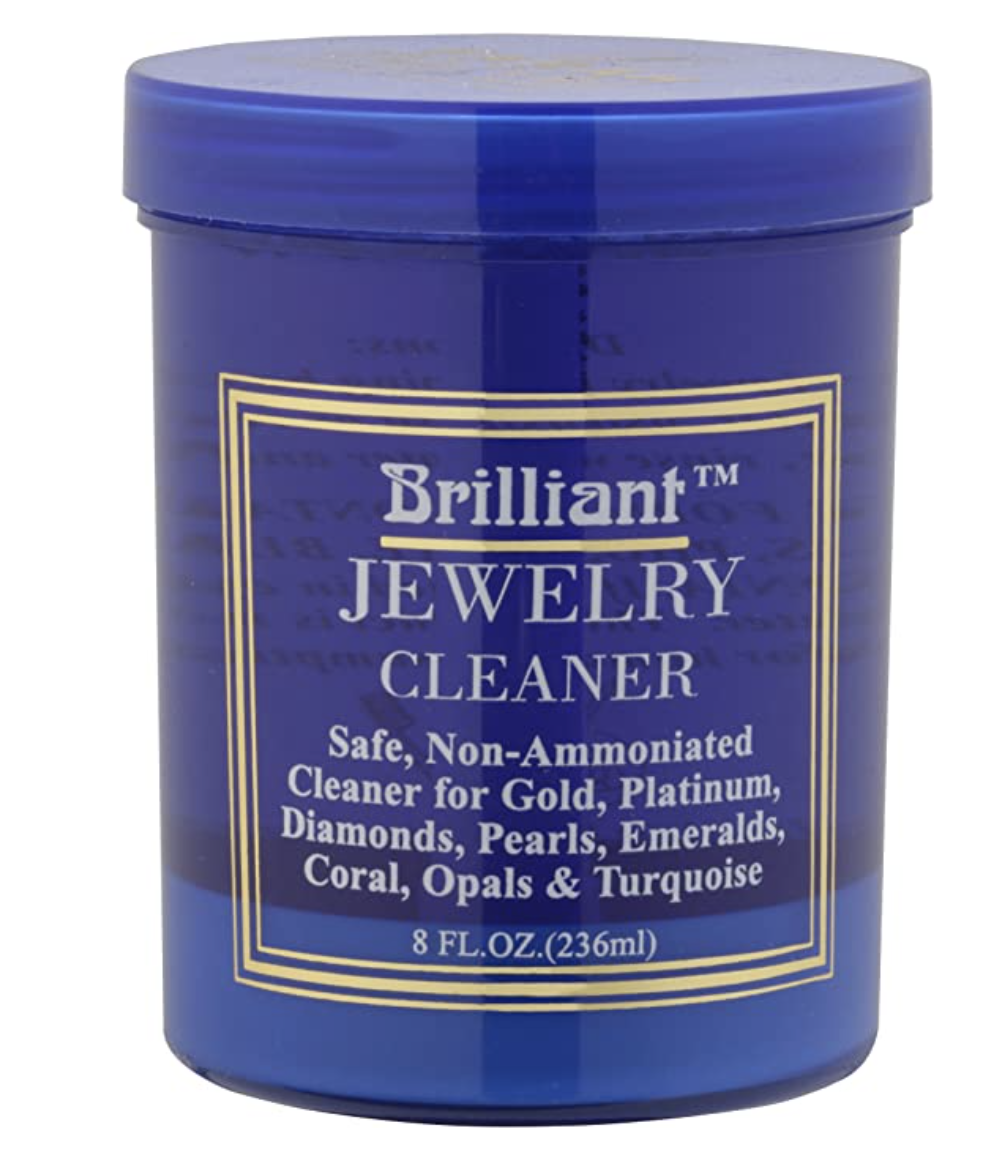 Brilliant 8 Oz Jewelry Cleaner with Cleaning Basket and Brush