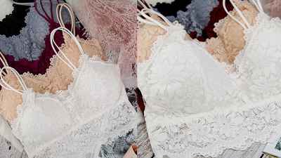 Duufin 5 Pcs Lace Padded Bralettes for Women