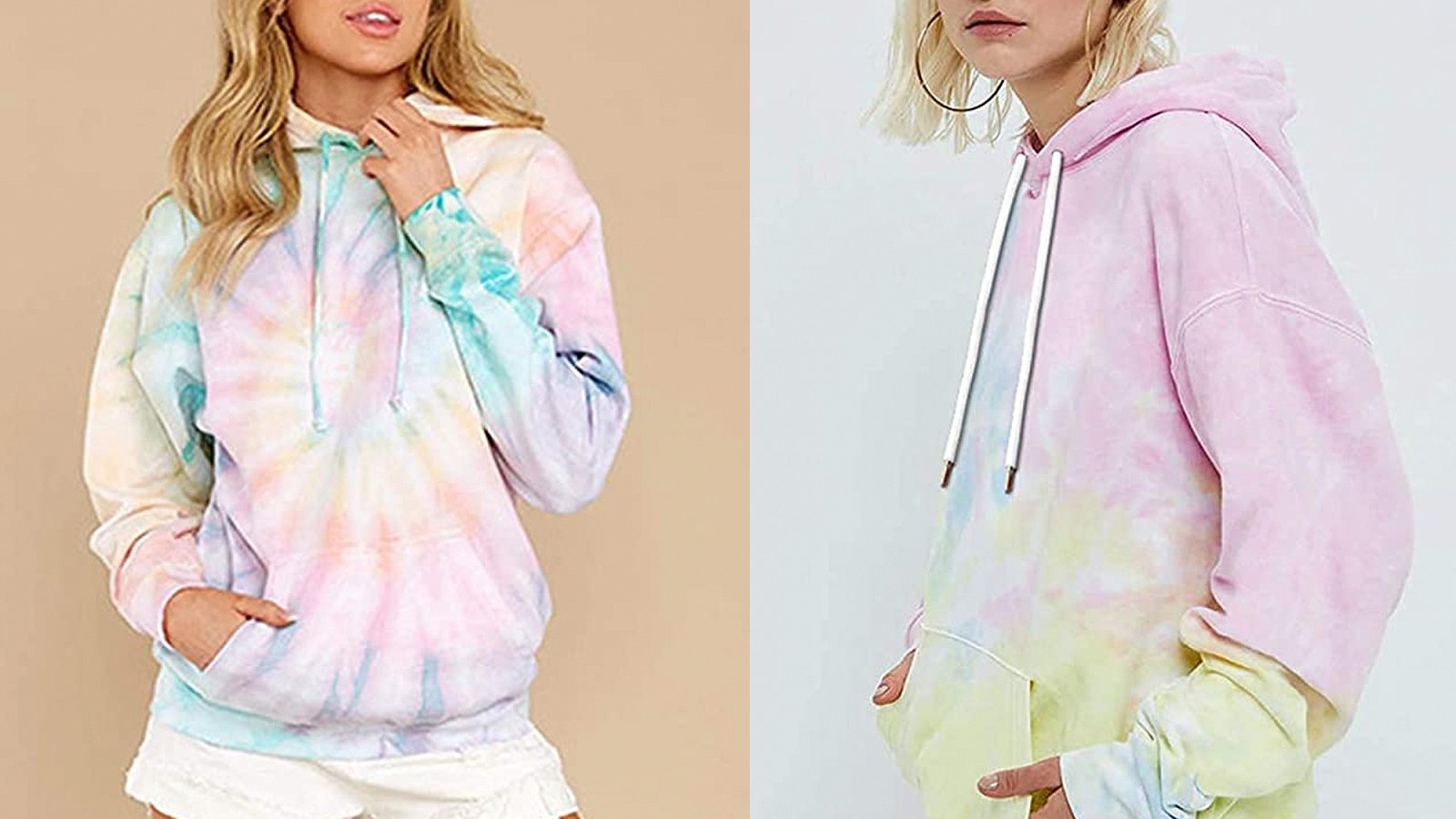 EFAN Women's Hoodies Tops Tie Dye Printed Sweatshirt
