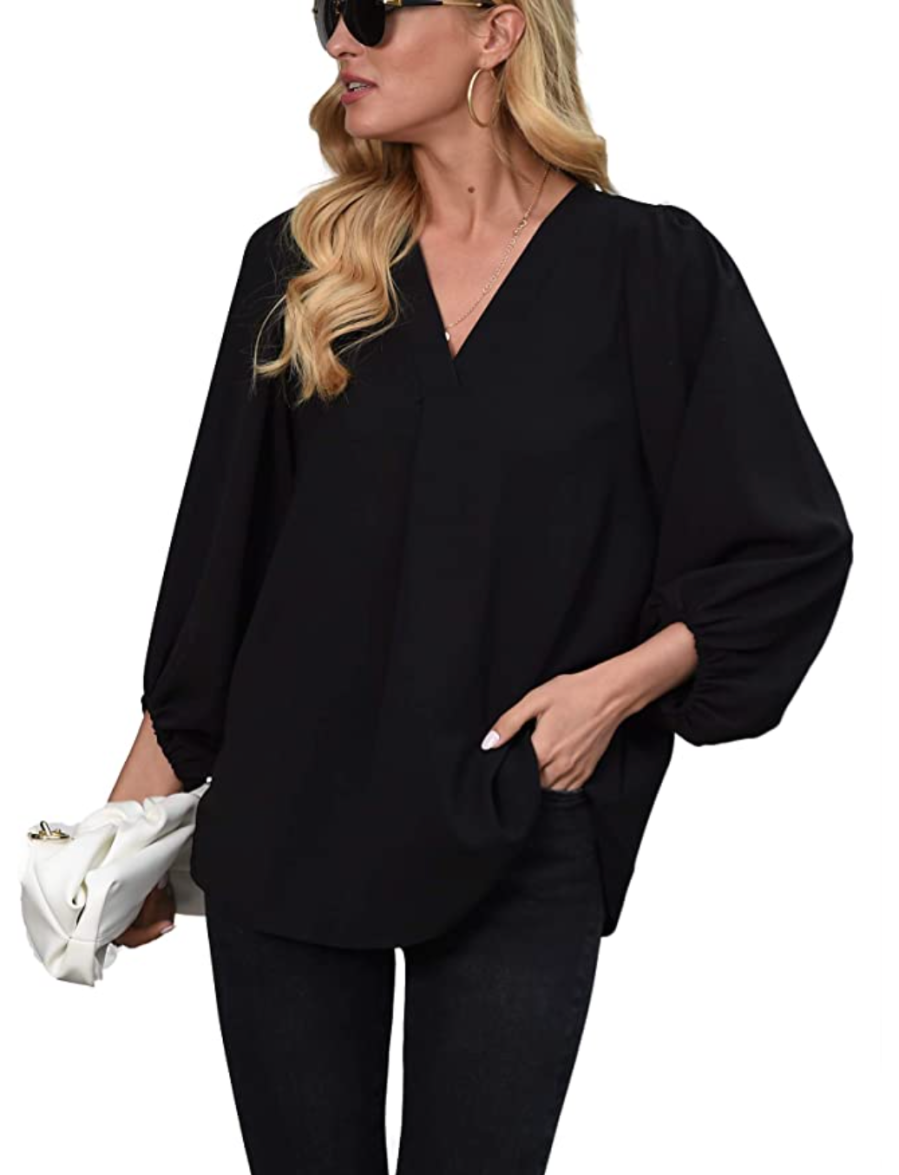 Forucreate Blouse Is the Perfect Length To Wear With Leggings | UsWeekly