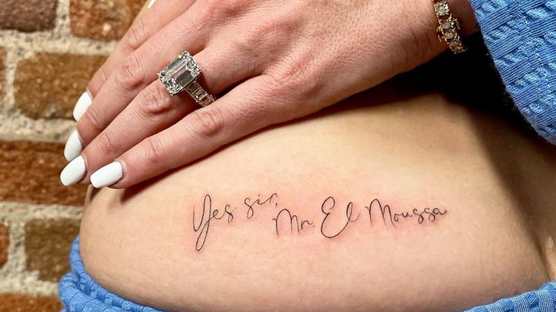 Heather Rae Young Gets Tattoo For Fiance Tarek El Moussa Yes Sir Inline