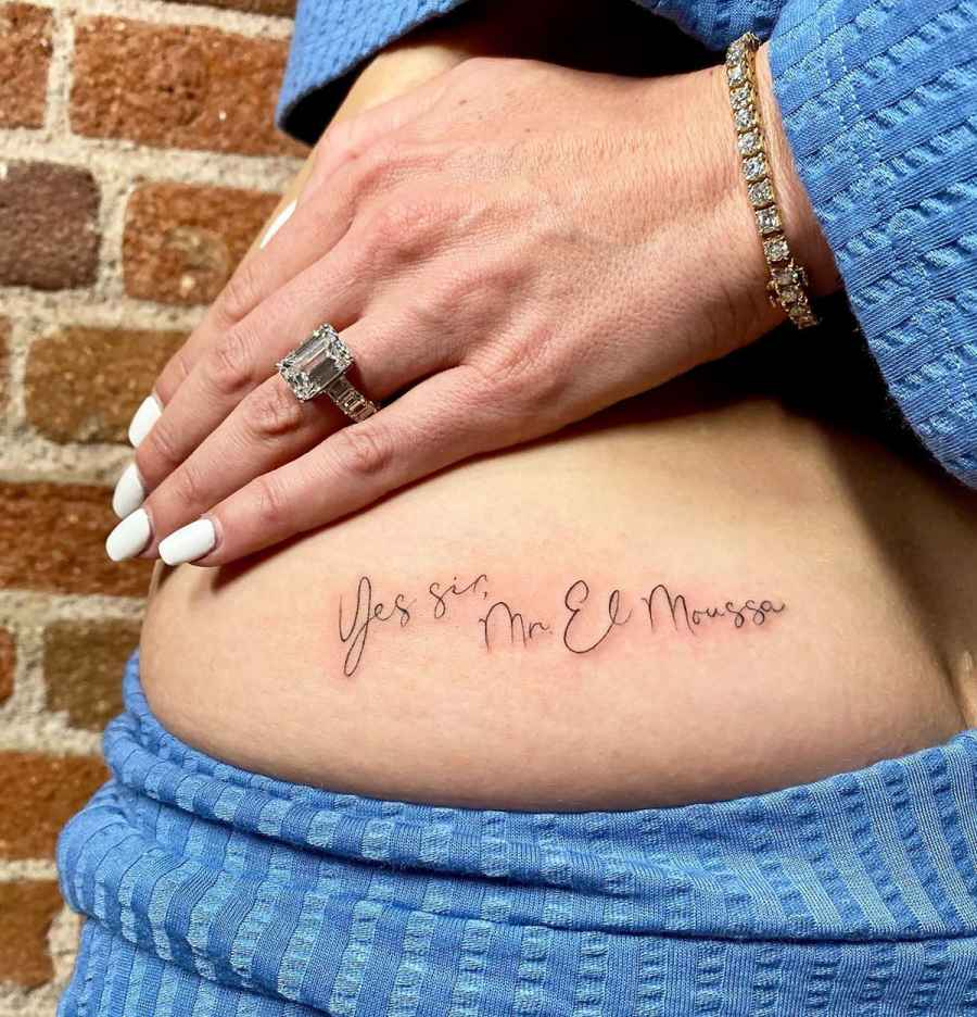 Heather Rae Young Gets Tattoo of Fiance Tarek El Moussa's Name on Her Hip: 'Yes Sir'