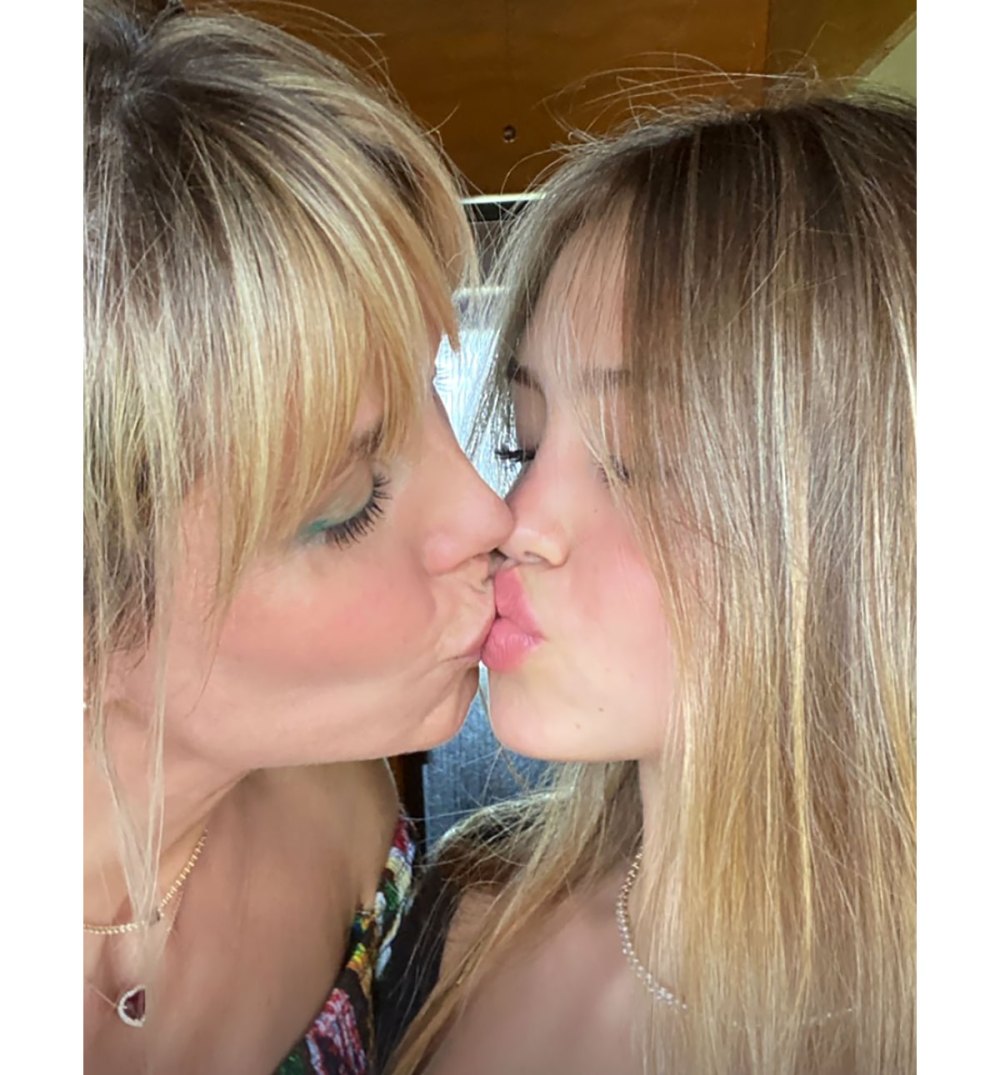 Heidi Klum Kisses Look Alike Daughter Leni 16 Photo 