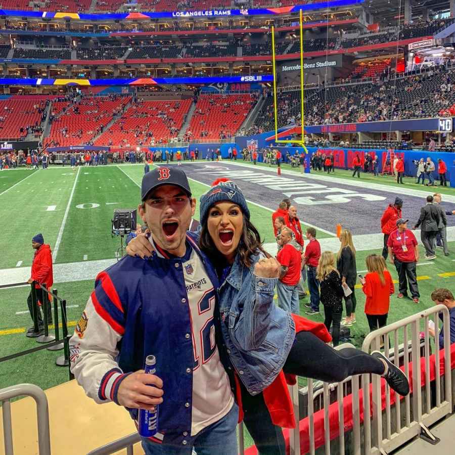 Jared Haibon Instagram and Ashley Iaconetti Stars at the Super Bowl Through the Years
