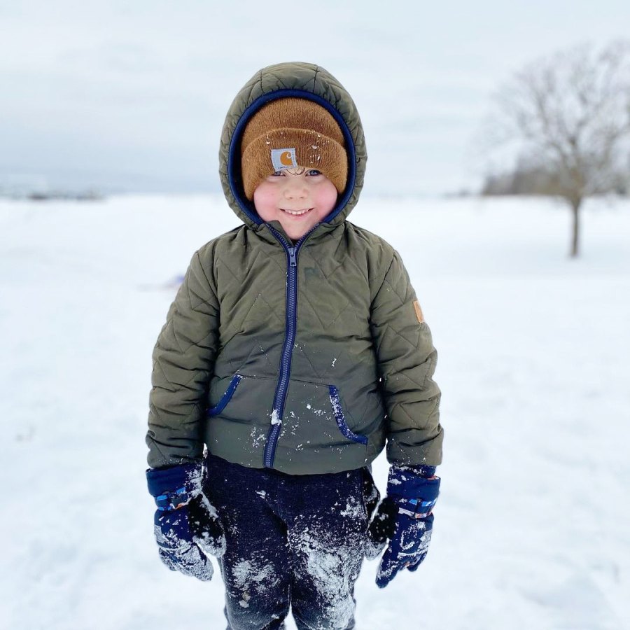 Jessa Duggar son Spurgeon in the Snow