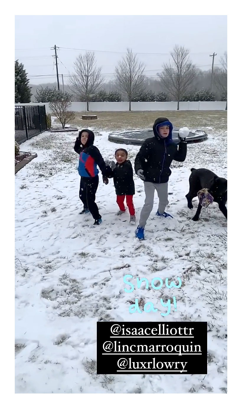 Kailyn Lowry Snow Day Kids Playing In Snow