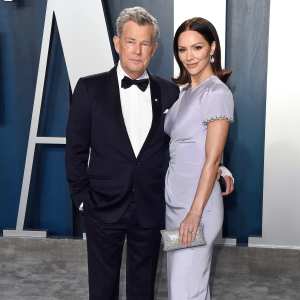 Katharine McPhee Shows Her Baby Bump in Black Running Errands With David Foster
