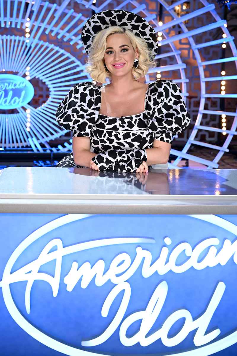 Katy Perry Access American Idol Black and White Dress