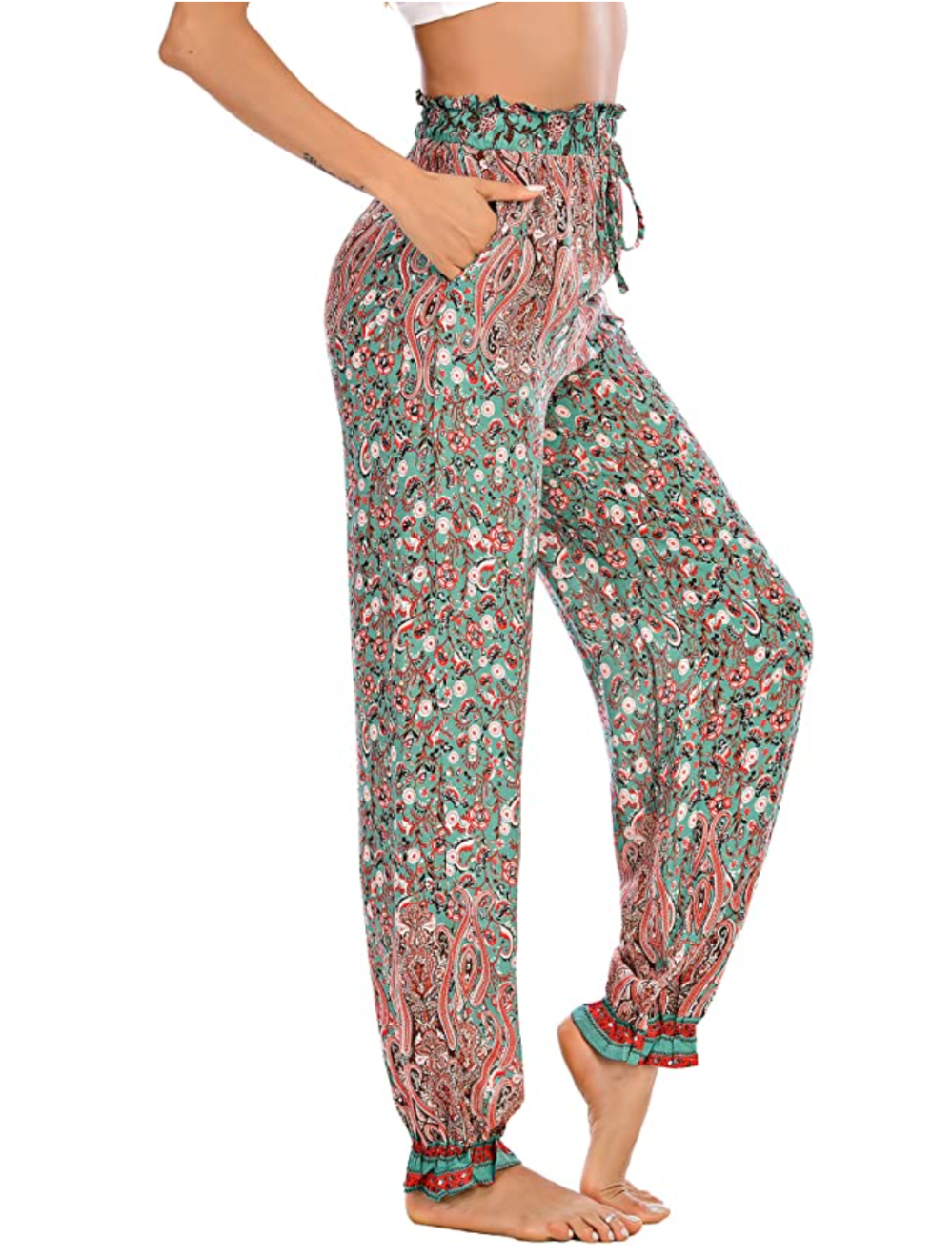 Love Welove Fashion Women's Summer Printed Yoga Harem Pants