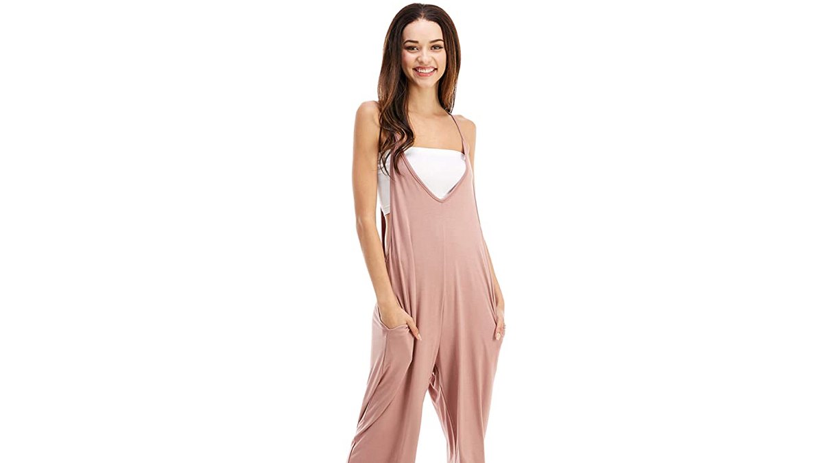 Loving People Loose Fit Casual Capri Jumpsuit Rompers