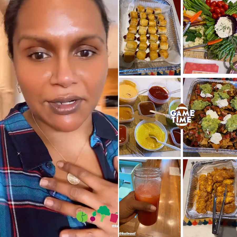 Mindy Kaling What Stars Ate on Super Bowl Sunday