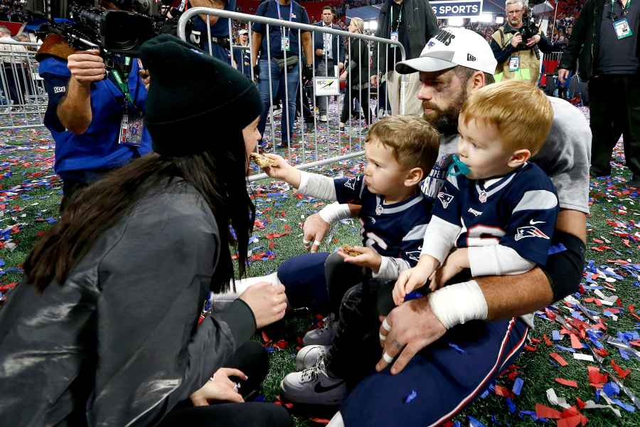 James Develin NFL Players Celebrating Super Bowl Wins With Their Kids Over the Years