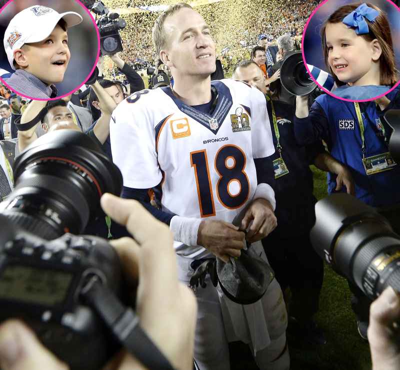 Peyton Manning NFL Players Celebrating Super Bowl Wins With Their Kids Over the Years