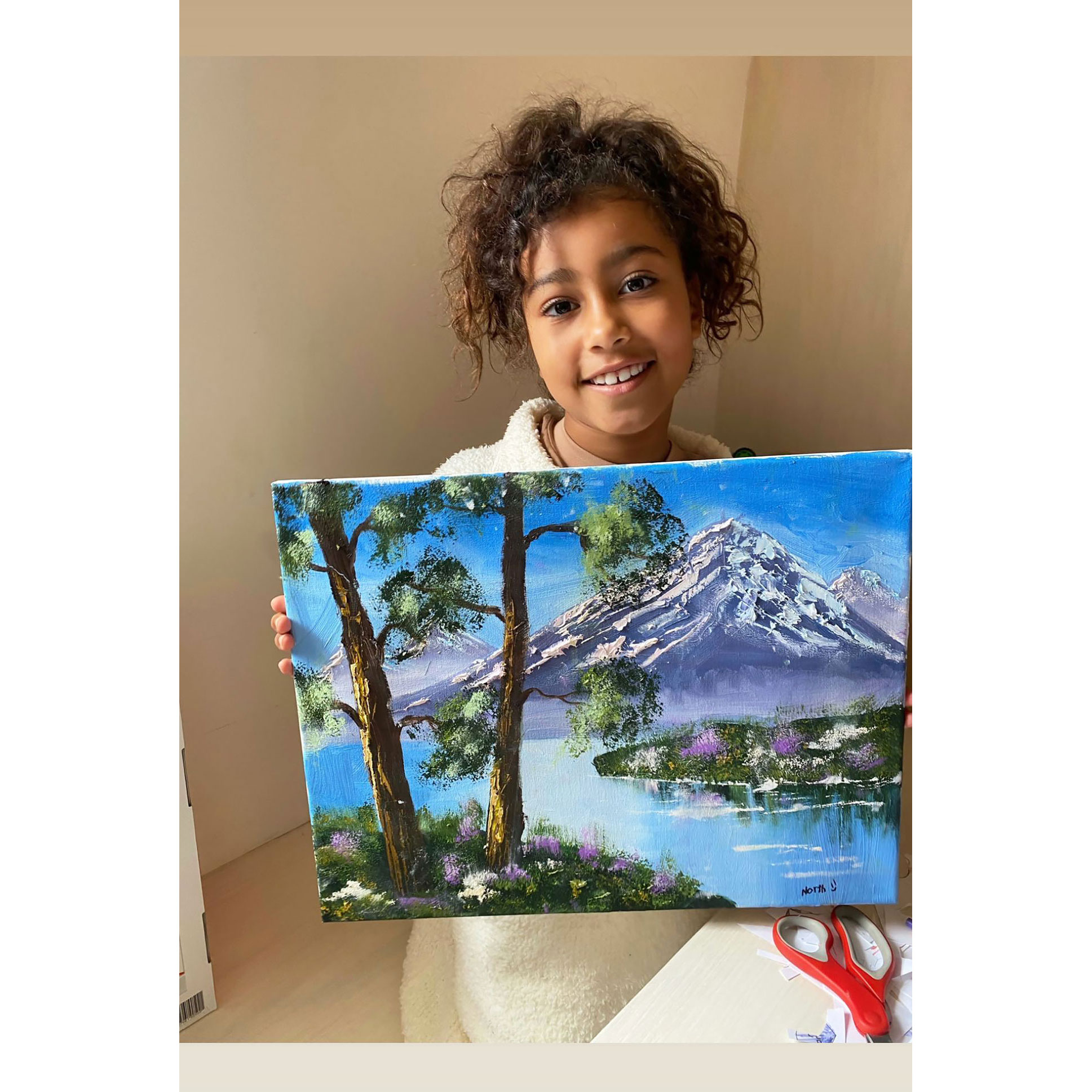 North West Scores Invite To Bob Ross Museum After Viral Painting