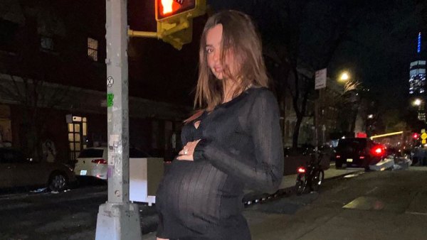 Pregnant Emily Ratajkowski Steps Out in Sexy, Sheer Catsuit