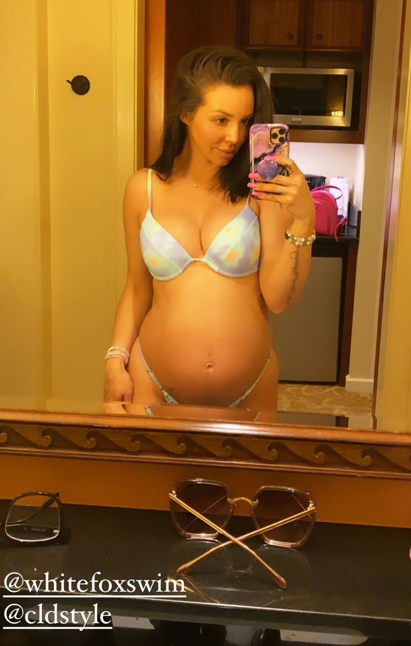 Beach Bump! Pregnant Scheana Shay Rocks Black Bikini in Maternity Shoot