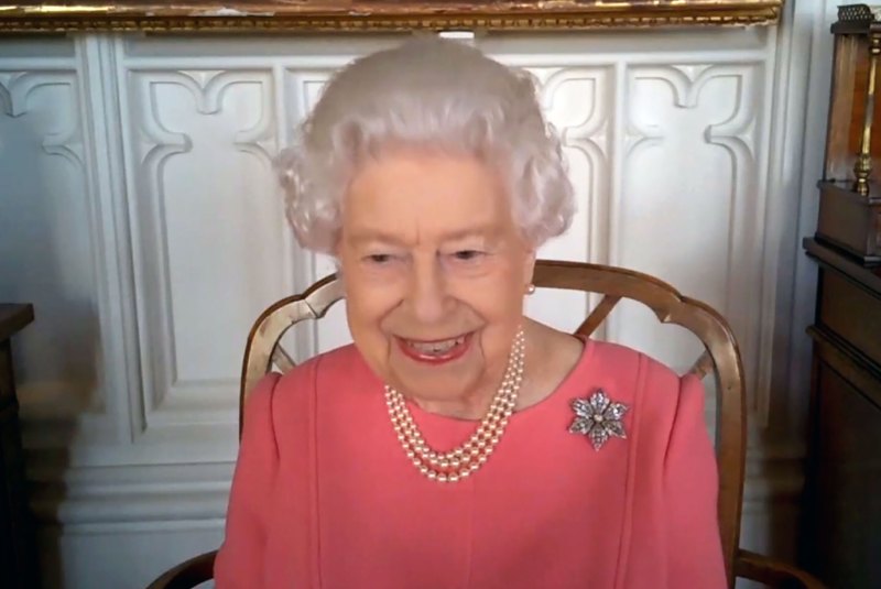 Queen Elizabeth II is Well Accessorized for Zoom with Health Leaders