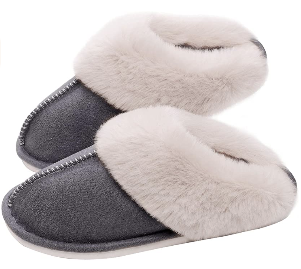 SOSUSHOE Women Slippers Fluffy Fur Slip On House Slippers Soft and Warm House Shoes for Indoor Outdoor 