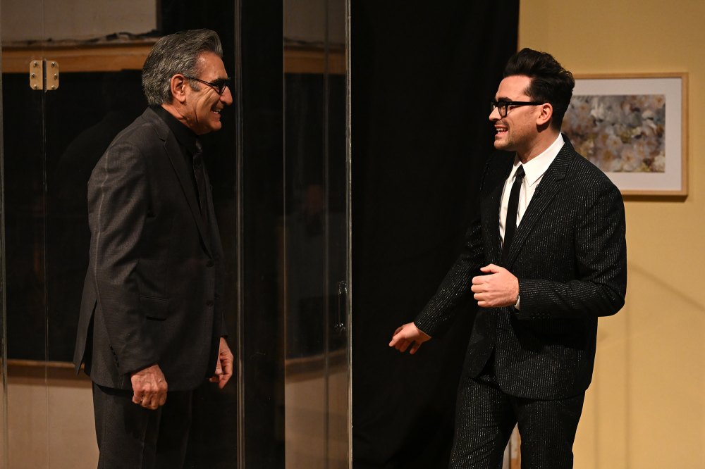 Schitt's Creek's Dan Levy Gets Surprise Visit From Dad Eugene Levy During 'Saturday Night Live' Debut