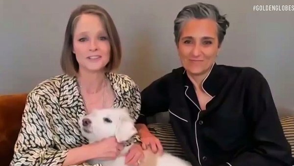 Stars With Their Pets at the Golden Globes Jodie Foster