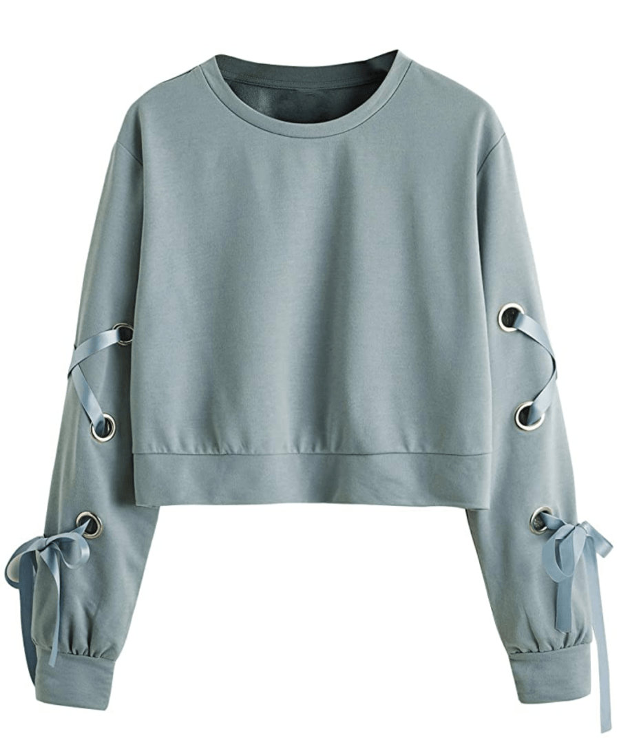 pullover crop sweatshirt