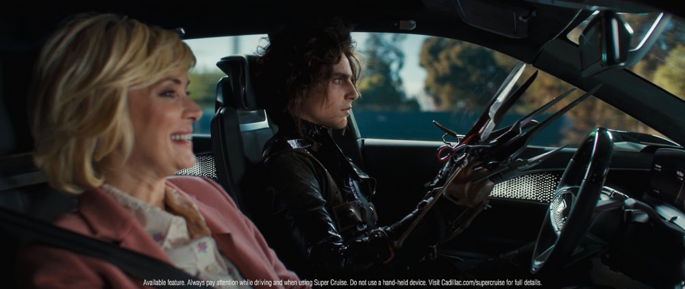 Timothee Chalamet Transforms Into Edward Scissorhands&rsquo; Son in Super Bowl Ad With Winona Ryder