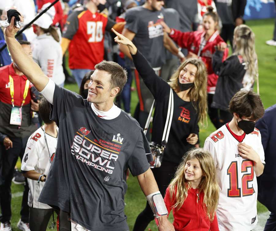 Tom Brady Adorably Celebrates Super Bowl LV Win With 3 Kids: Pics