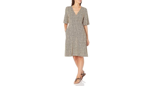 Amazon Essentials Kimono Sleeve Faux Wrap Dress