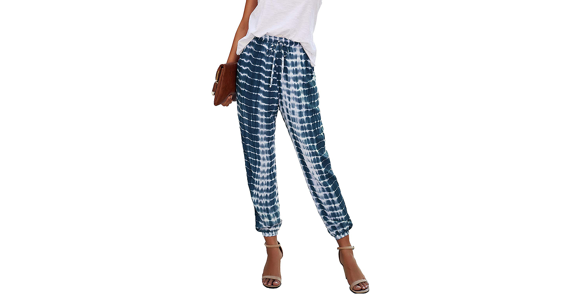 ECOWISH Snakeskin Tie Dye Joggers