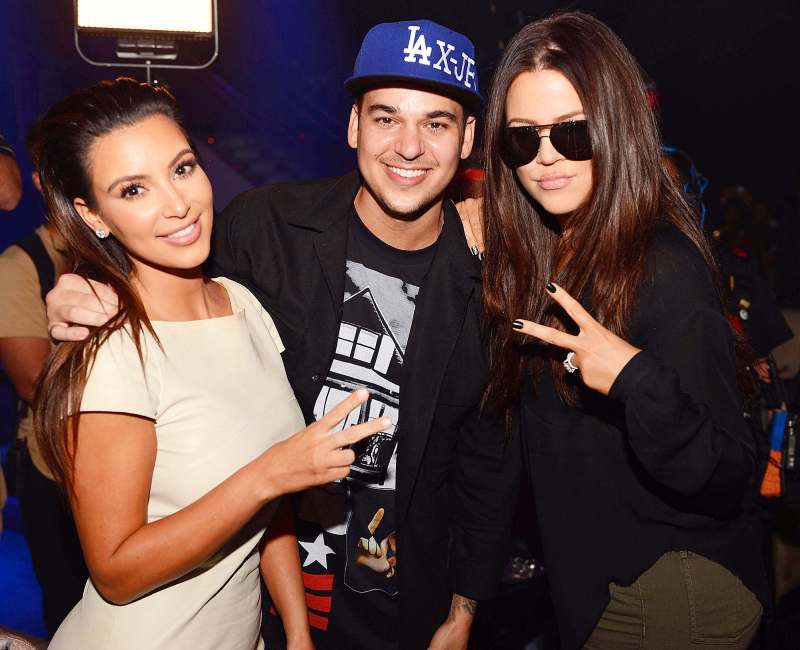 Kim Kardashian Rob Kardashian and Khloe Kardashian in 2012 See How the Kardashian-Jenners Celebrated Rob Kardashian Birthday