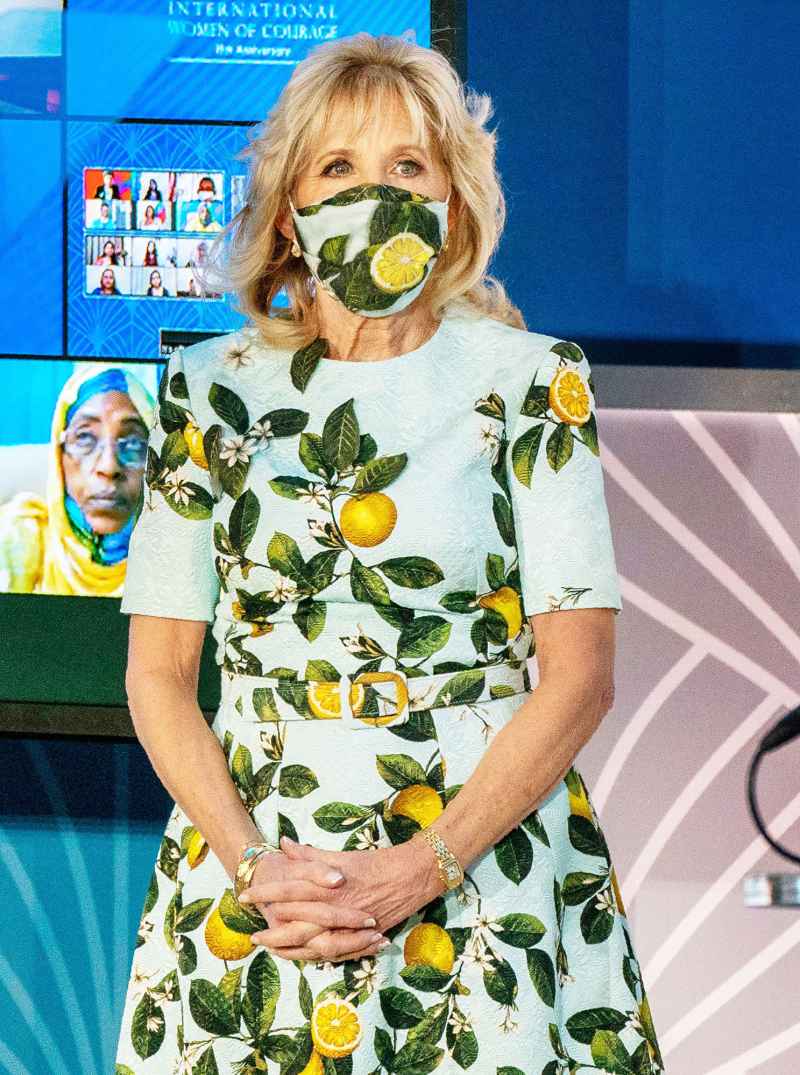 Jill Biden Attends 2021 International Women of Courage Awards in Lemon Print Dress Dr. Jill Biden's Most Stylish Moment Since Becoming FLOTUS