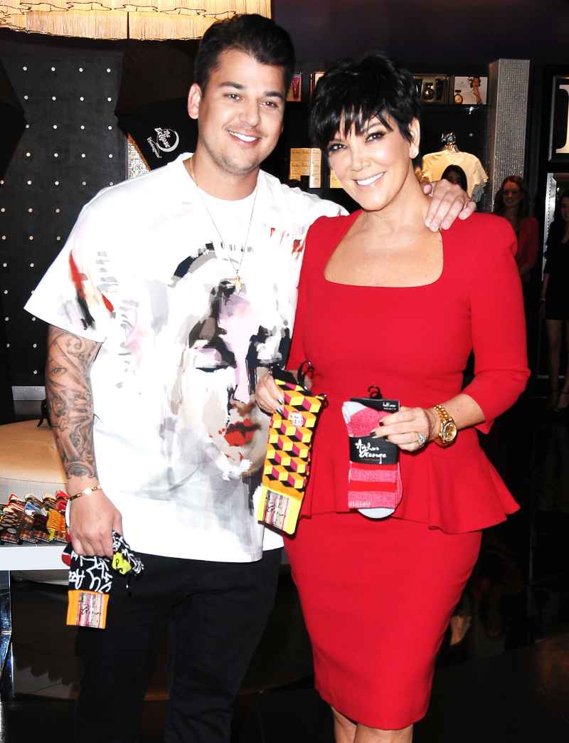 Rob Kardashian and Kris Jenner in 2013 See How the Kardashian-Jenners Celebrated Rob Kardashian Birthday