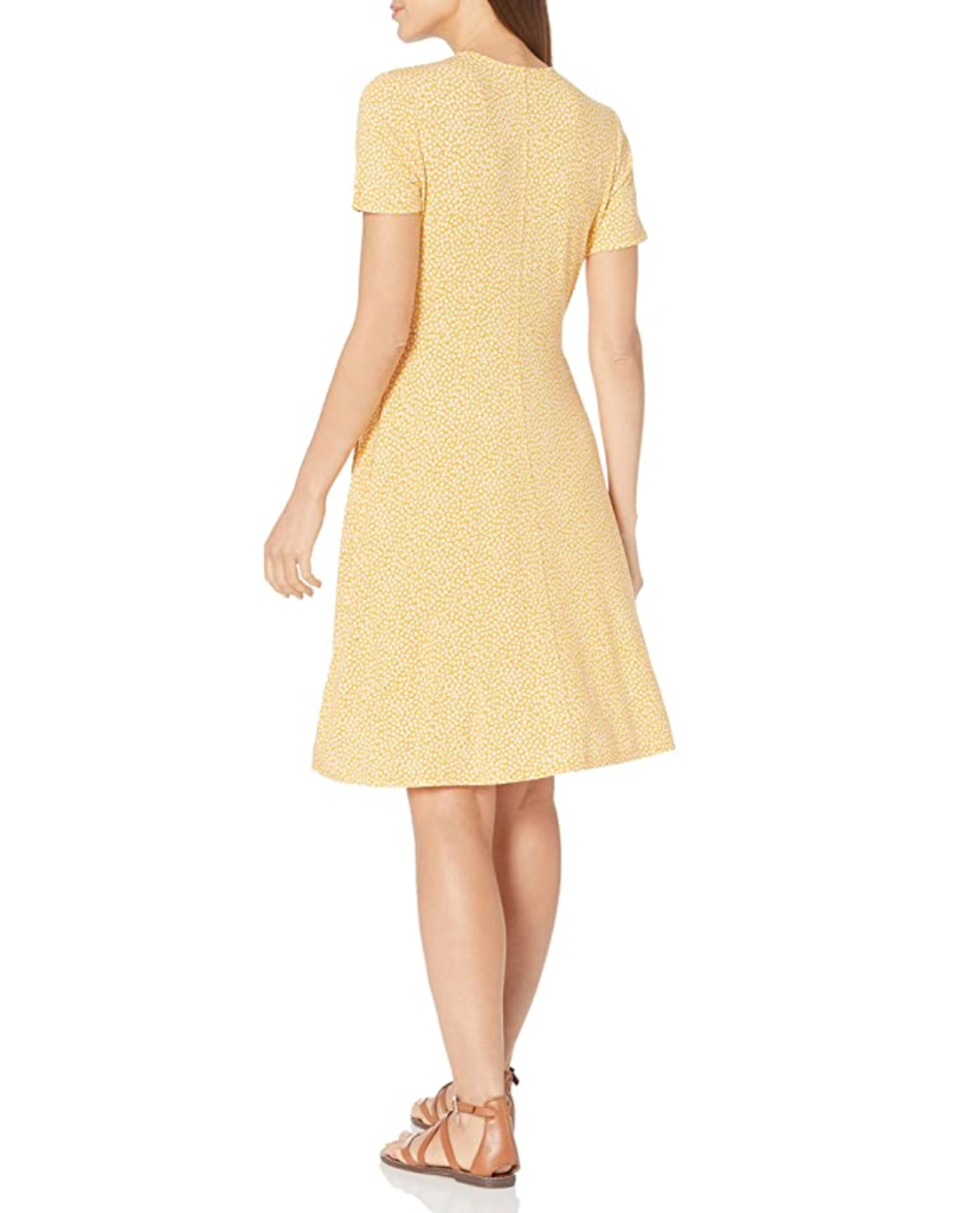 Amazon Essentials Women's Cap-Sleeve Faux-wrap Dress