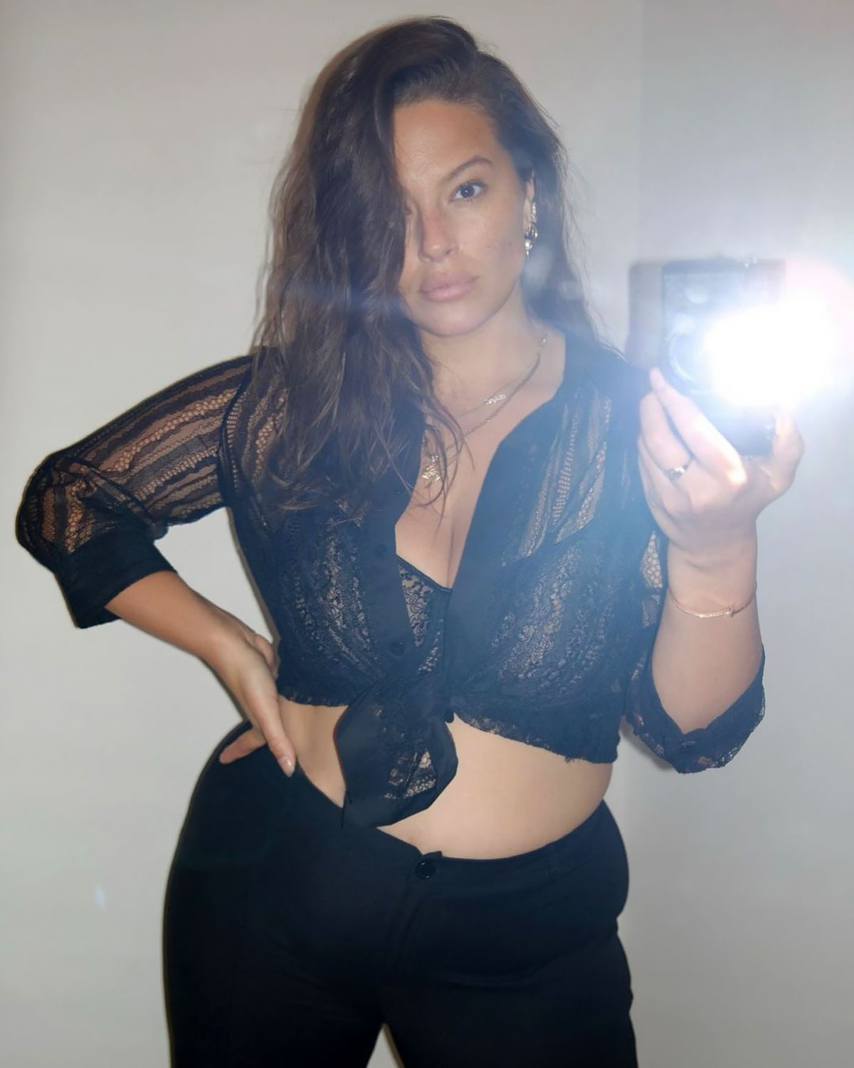 Ashley Graham shows off her curves in sultry lingerie pieces from