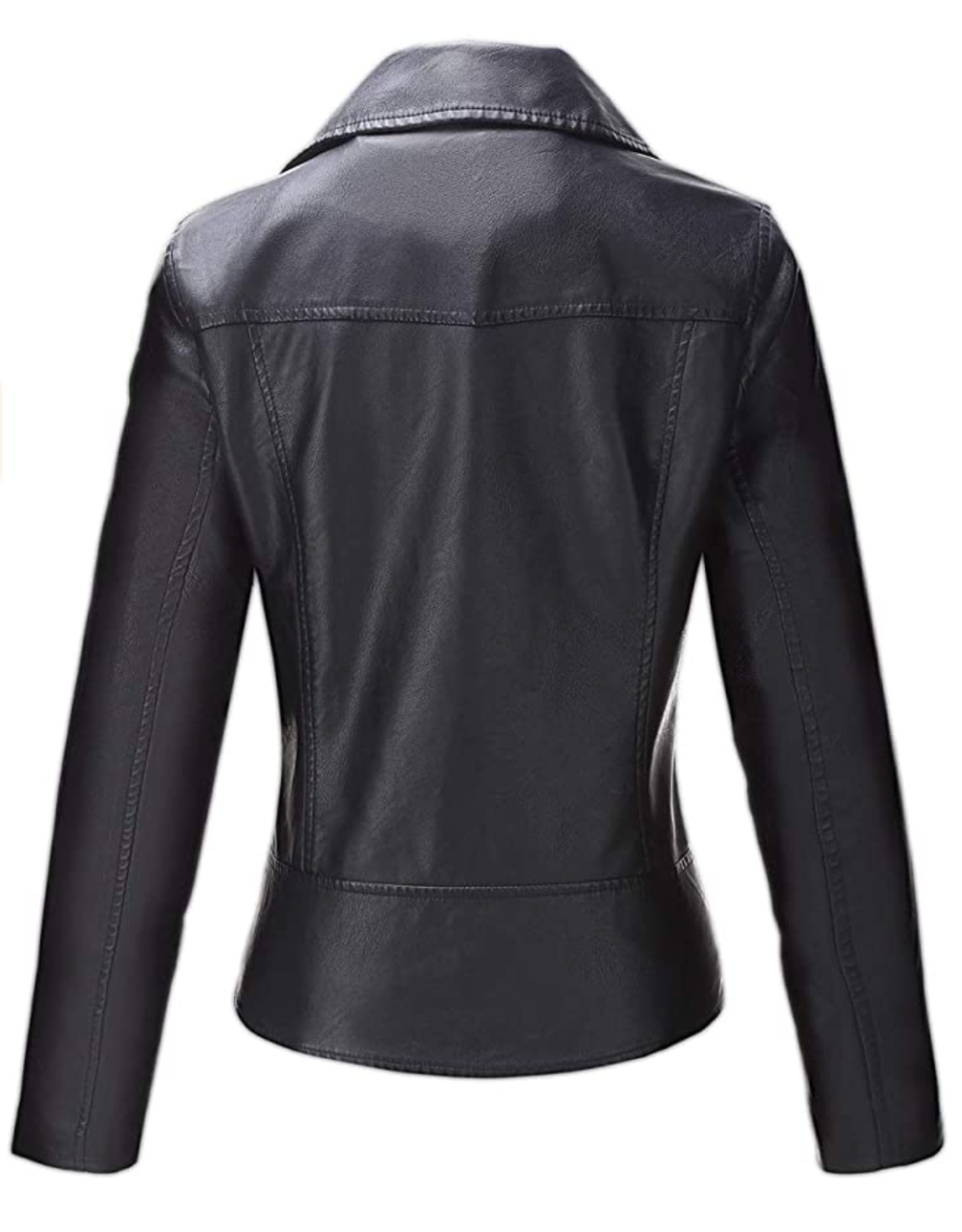 Bellivera Women's Faux Leather Moto Casual Jacket
