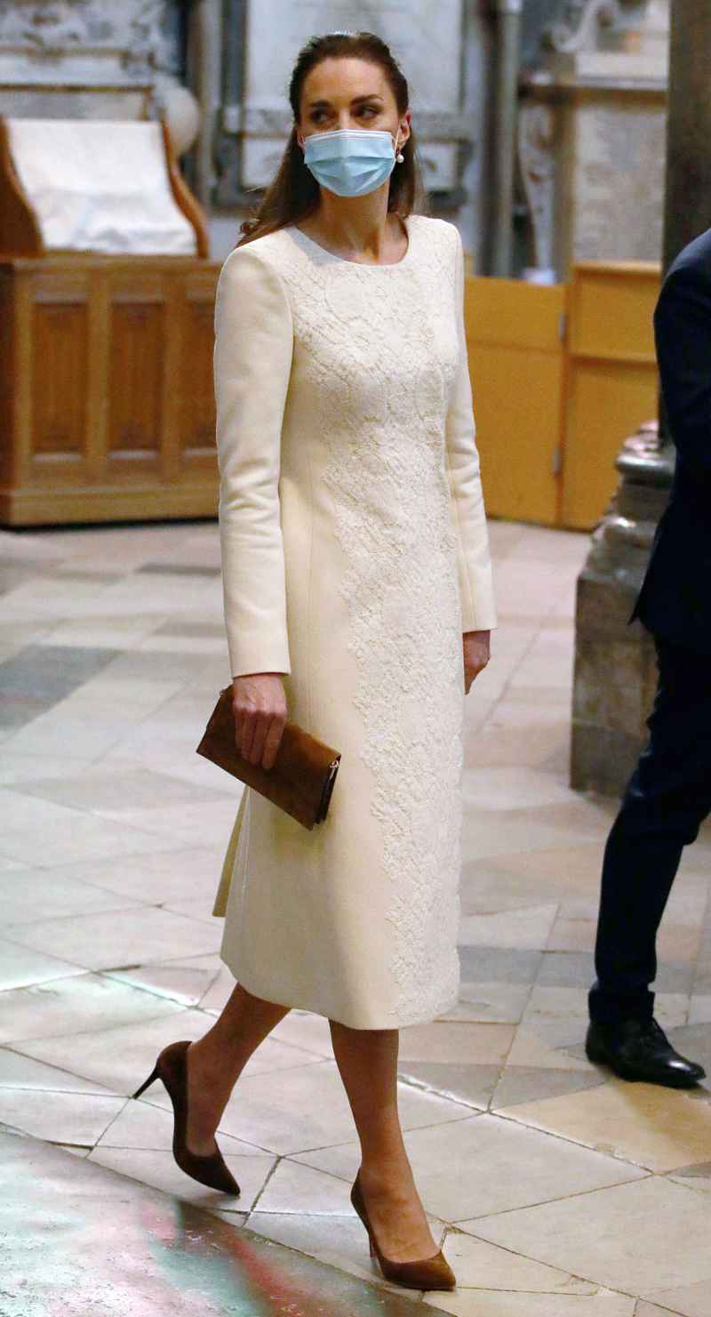 Duchess Kate Wows in White for Her Visit to Westminster Abbey