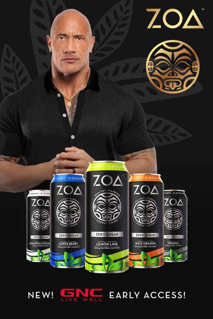 Early Access: Get Dwayne Johnson's New ZOA Energy Drink at GNC.com