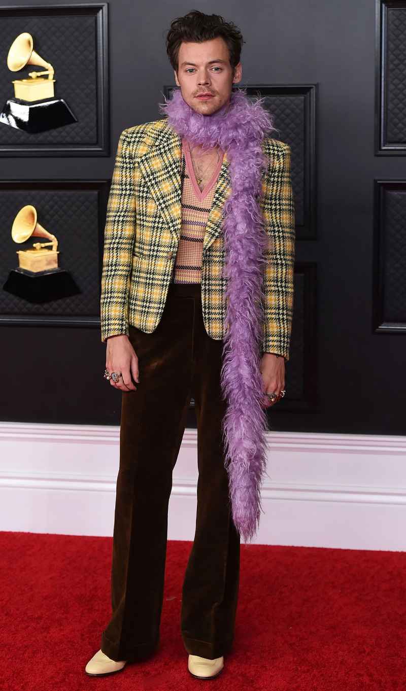 Harry Styles Channels ‘Clueless’ for 2021 Grammys Red Carpet