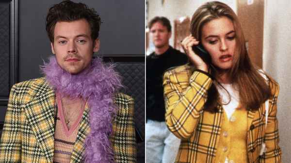 Harry Styles Channels ‘Clueless’ for 2021 Grammys Red Carpet
