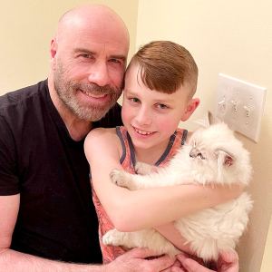 John Travolta Shares Rare Photo With Son While Introducing New Family Cat