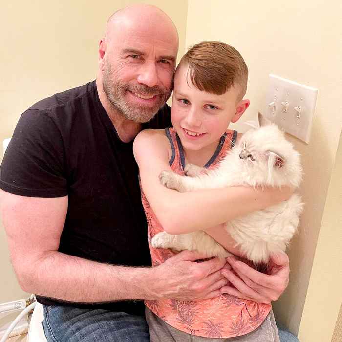John Travolta Shares Rare Photo With Son While Introducing New Family Cat