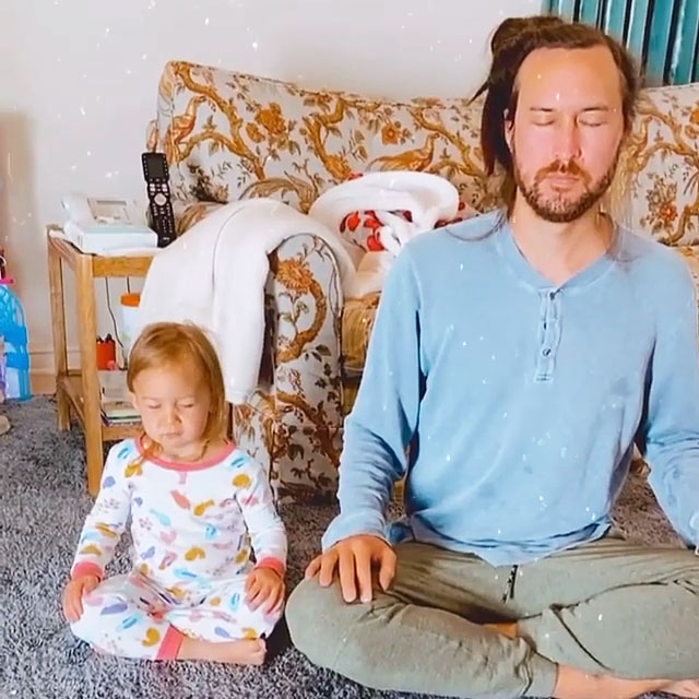 Kate Hudson Daughter Rani Meditating With Danny Fujikawa