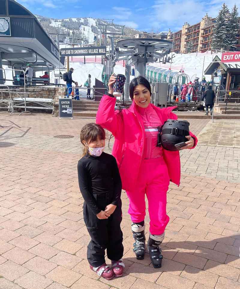 Kourtney Kardashian Pops in Hot Pink on the Ski Slopes