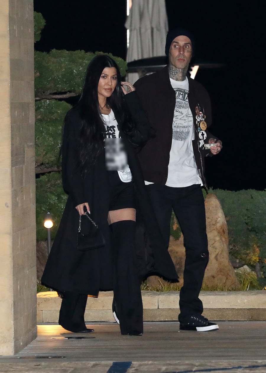 Kourtney Kardashian Wears Suggestive T-Shirt on Date Night With Travis Barker