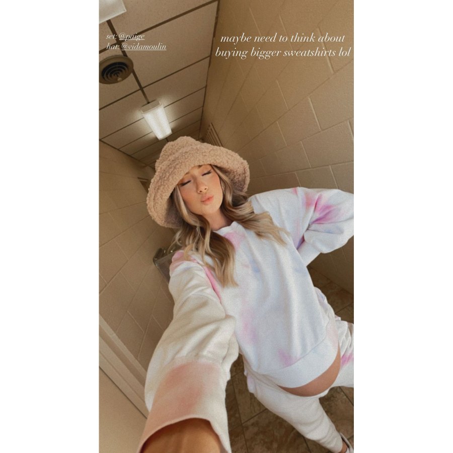 Lauren Burnham sweatshirt baby bump